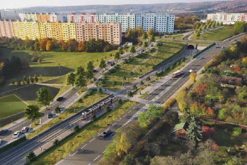 obrázek:Brno zahajuje stavbu tramvajové trati do Kamechy: 320 metrů tunelu a evropské dotace