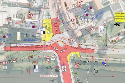 obrázek:Židlochovice paralyzovány: Uzavření mostu ochromuje dopravu